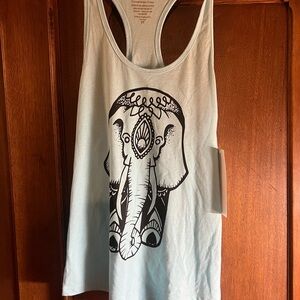 Elephant Graphic Racerback Tank Top